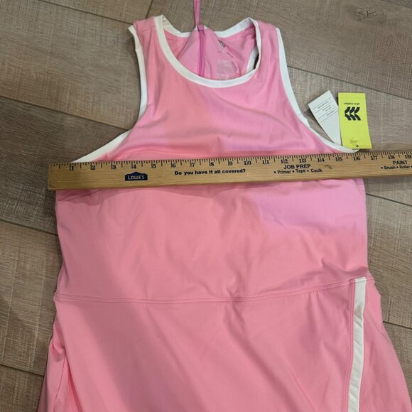 ALL IN MOTION WOMENS PINK WHITE TENNIS GOLF DRESS SKORT LARGE NEW - Picture 5 of 9